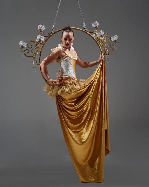 Golden Chandelier Aerialist