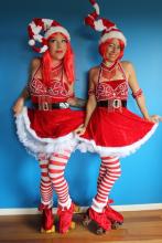 Candy Cane Roller Skaters
