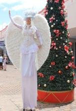 Stilt Angel with LEDs