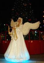 Floating Angel on stilts