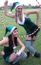 Green Elf Hoops