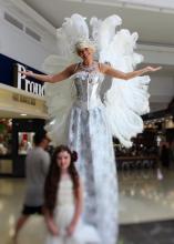 Angel Stilt with Ostrich Feathures