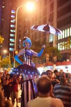 Stilt - Black Stripes with Blue