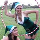 Green Elf Hoops