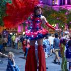 Stilts Burlesque red feather